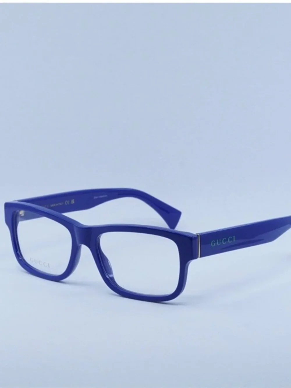 Gucci GG1141O 002 Eyeglasses Blue 56mm Rectangle Frame
